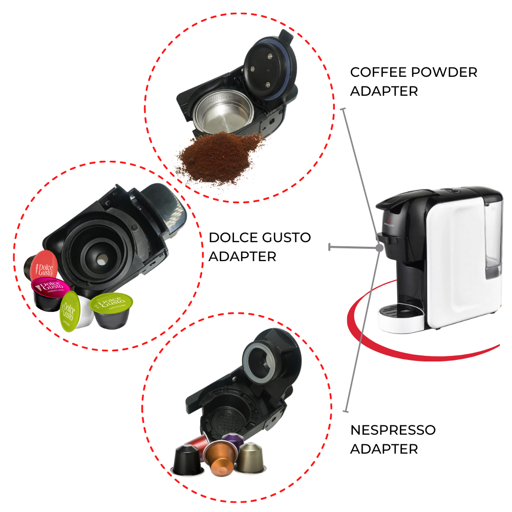 Mebashi MECEM301 (3IN1 ) MULTI CAPSULE COFFEE MACHINE