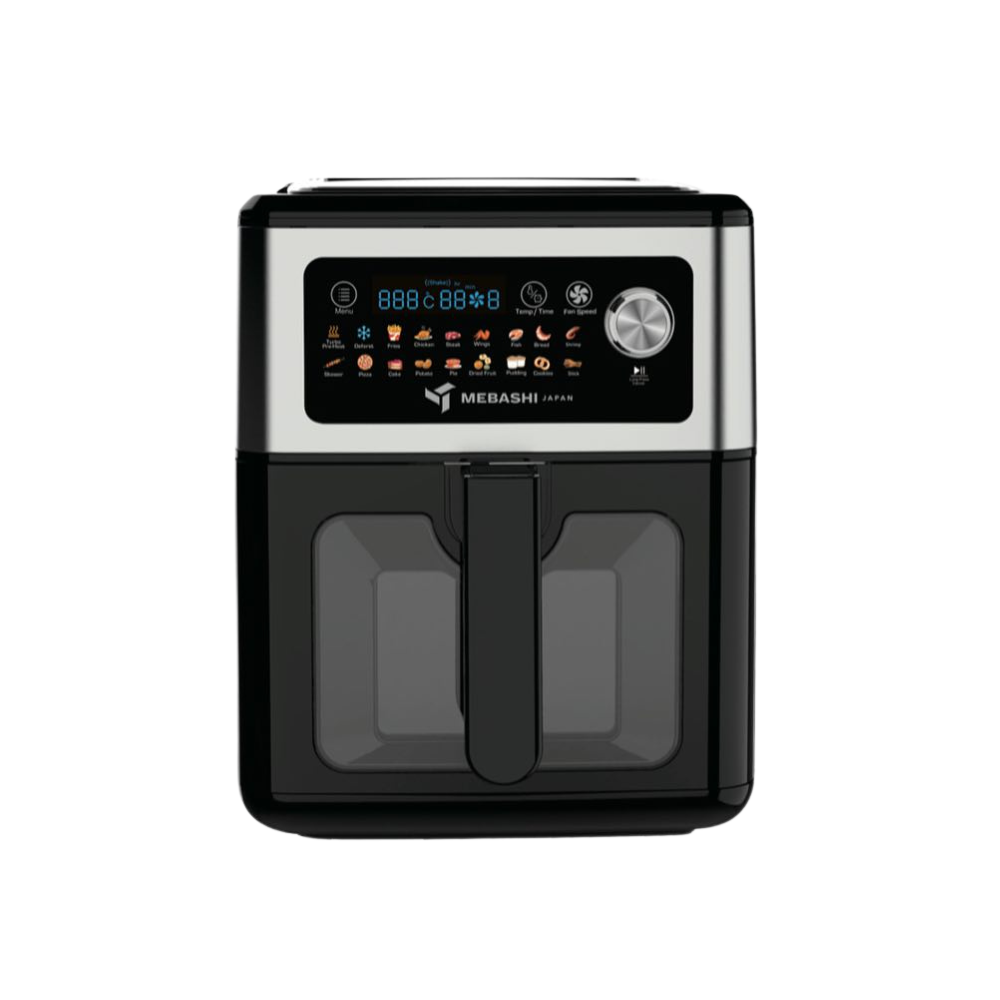 ME-AF980 Air Fryer Digital display screen with smart control switch knob